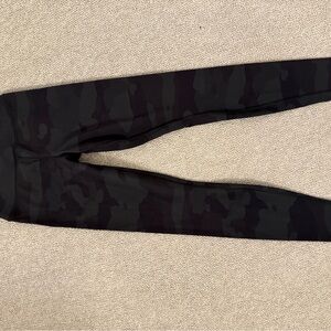 Kids Black Camo Active Leggings